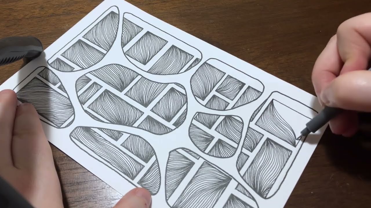 Relaxing with easy #zentangle #drawings  #zendoodle #zentangleart 
