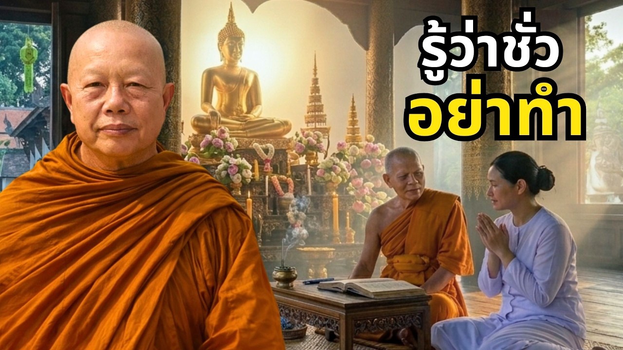 รู้ว่าชั่ว อย่าทำ..  ธรรมะคลายทุกข์ พระมหาบุญช่วย ปัญญาวชิโร