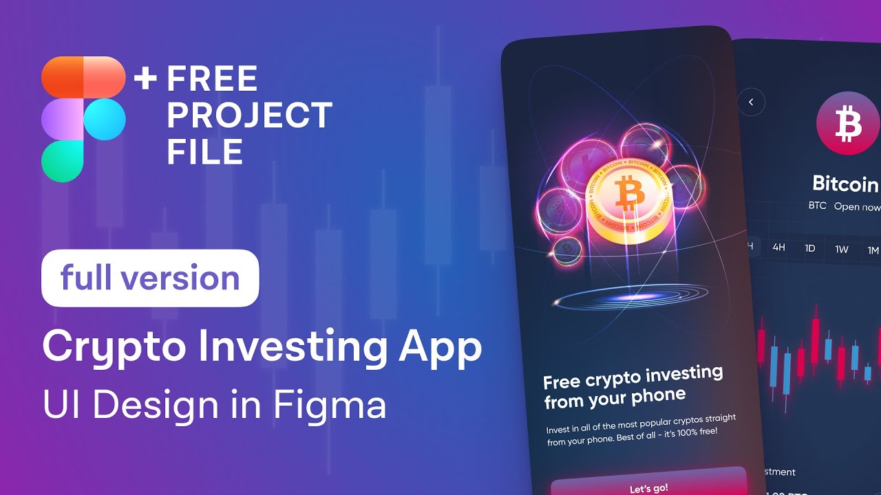 Figma Tutorial (Full Ver.) Crypto Investing App UI Design in Figma + Free figma template