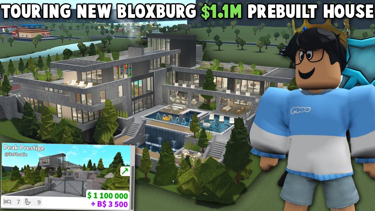 TOURING the NEW $1.1M BLOXBURG UPDATE PREBUILT MODERN HOUSE...