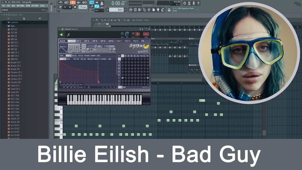 Billie Eilish - Bad Guy // FL Studio tutorial (simple remake // no talking) // Creating pop music.