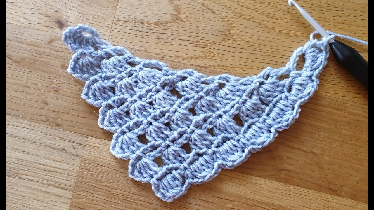 Anleitung: Einfaches Lace - Tuch häkeln mit dem Blumen - Muster