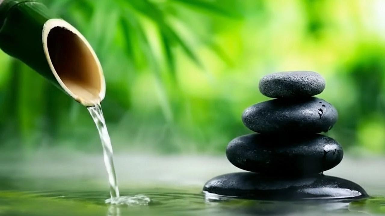Bamboo Water Fountain + Healing Piano Music - Relaxing Music, Sleep Music, Spa Music, Meditation