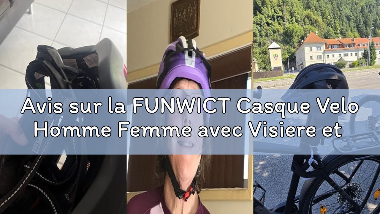 Avis sur la FUNWICT Casque Velo Homme Femme avec Visiere et Lunettes Détachables, Casque Vélo Casque