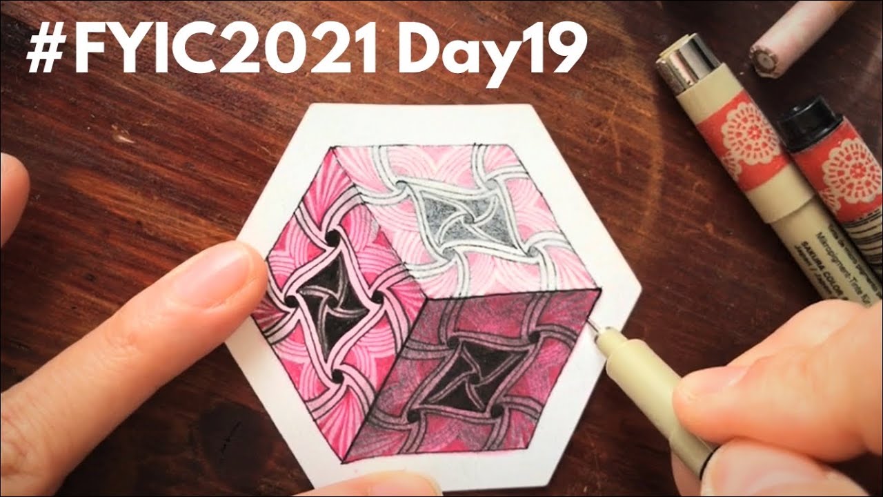 🇯🇵#FYIC2021 Day19 /Fragment challenge “Cadent”インスタライブ・ゼンタングル・フラグメントチャレンジ/Zentangle