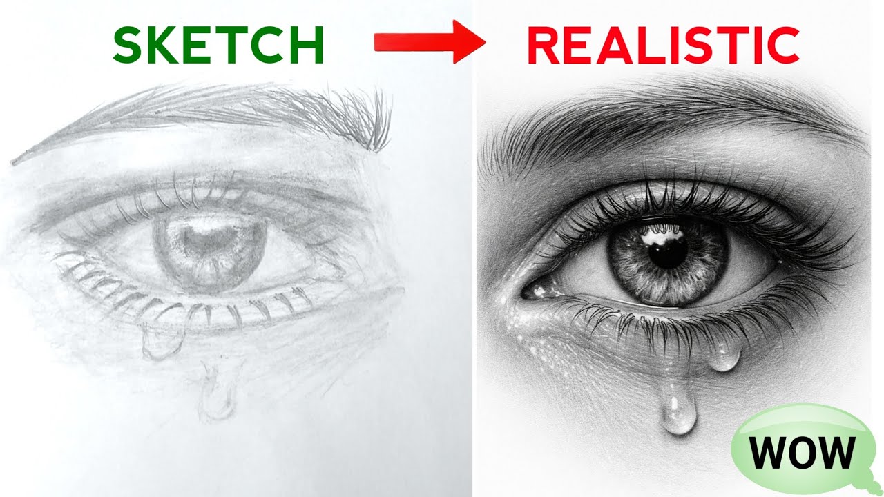 You Won’t Believe This Realistic Eye Drawing! 👁️😱