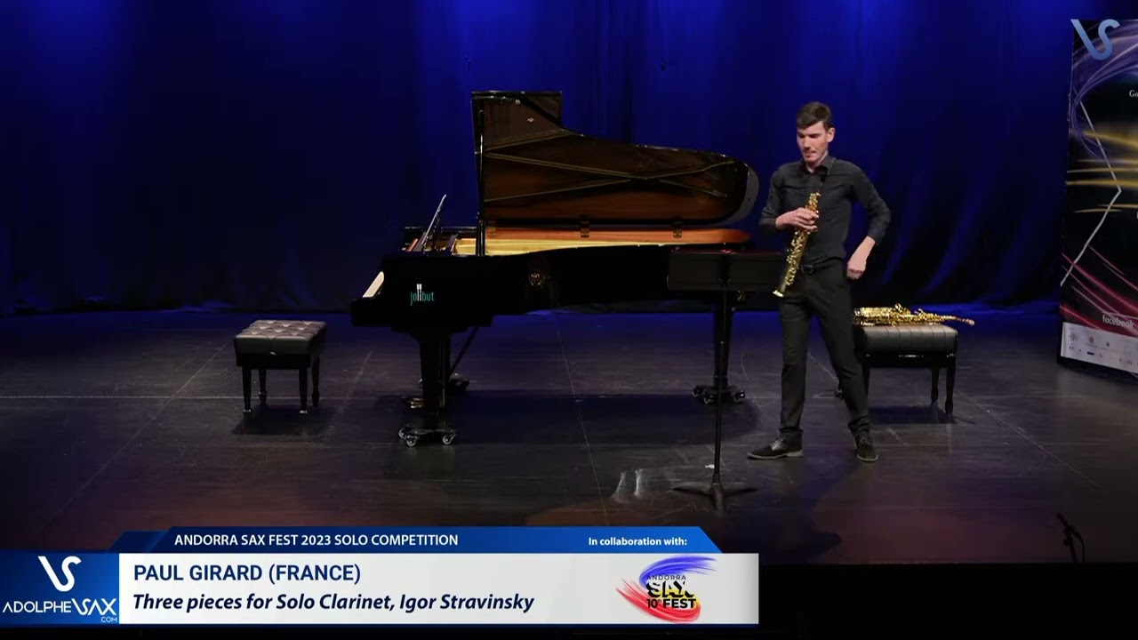 ANDORRA SAX FEST 2023: Paul Girard (France) plays Three pieces for Solo Clarinet, Igor Stravinsky