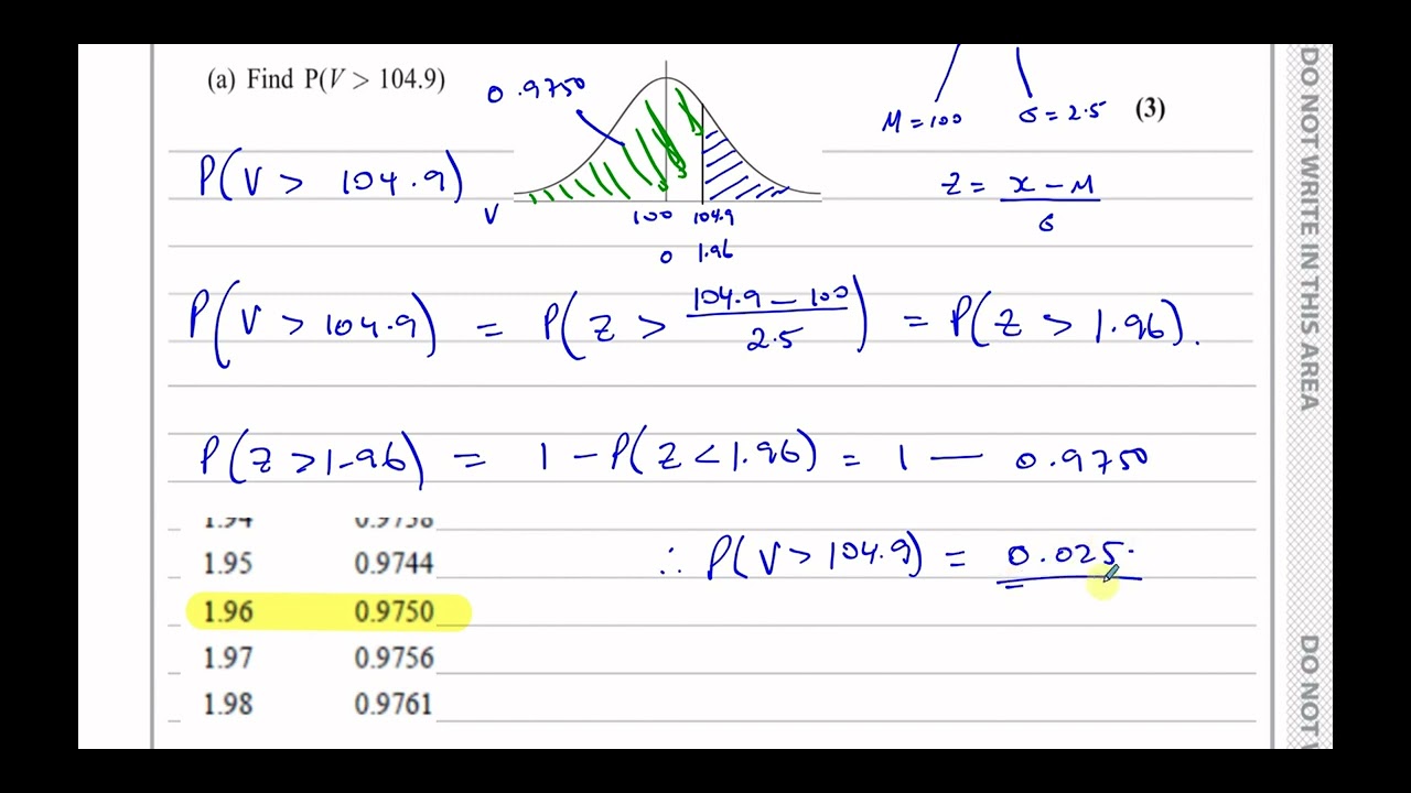 WST01/01, (Edexcel) IAL S1 June 2022,  Q6, Normal Distribution, Conditional Probability