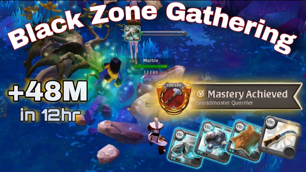 I gathered nonstop for 12HR🙀mist 8t /aspect 6.1 wood/gathering in the black zone / +48M profit 🔥