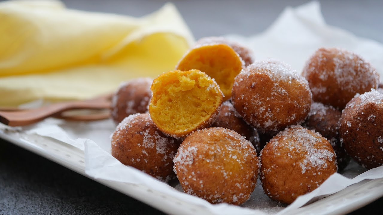 南瓜のほっこりおやつ♡南瓜のころころドーナツ | Pumpkin Donuts