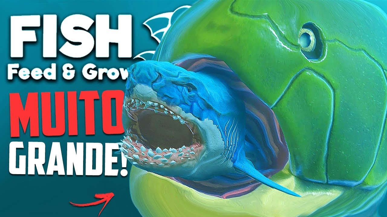 ENGOLI o MEGALODON INTEIRO! fiquei MUITO GRANDE! - Feed And Grow