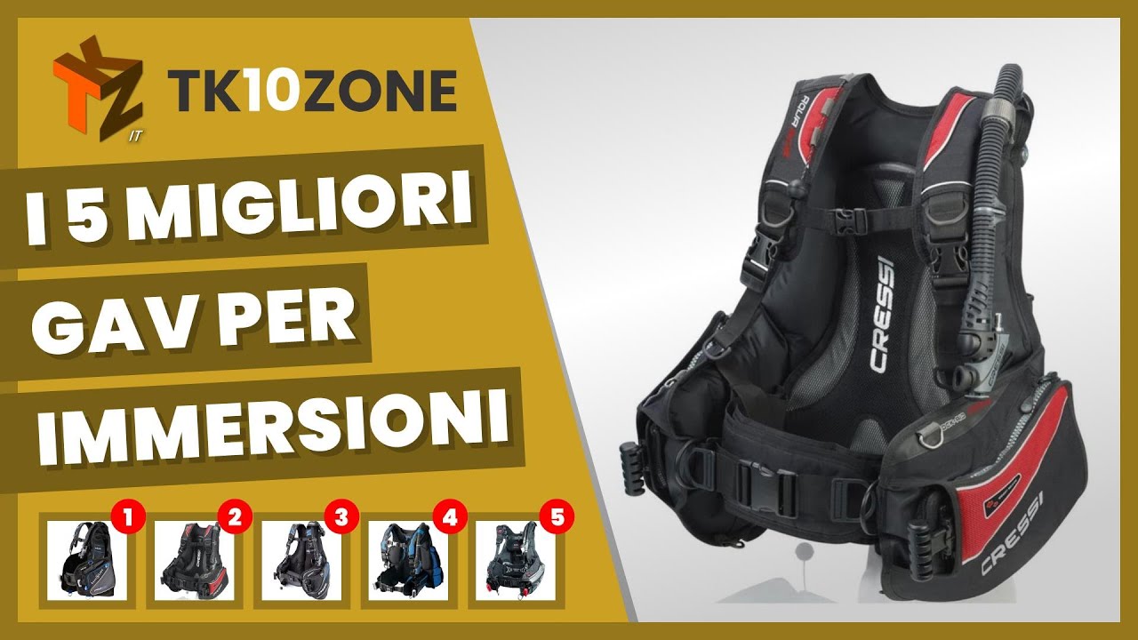 I 5 migliori GAV per immersioni