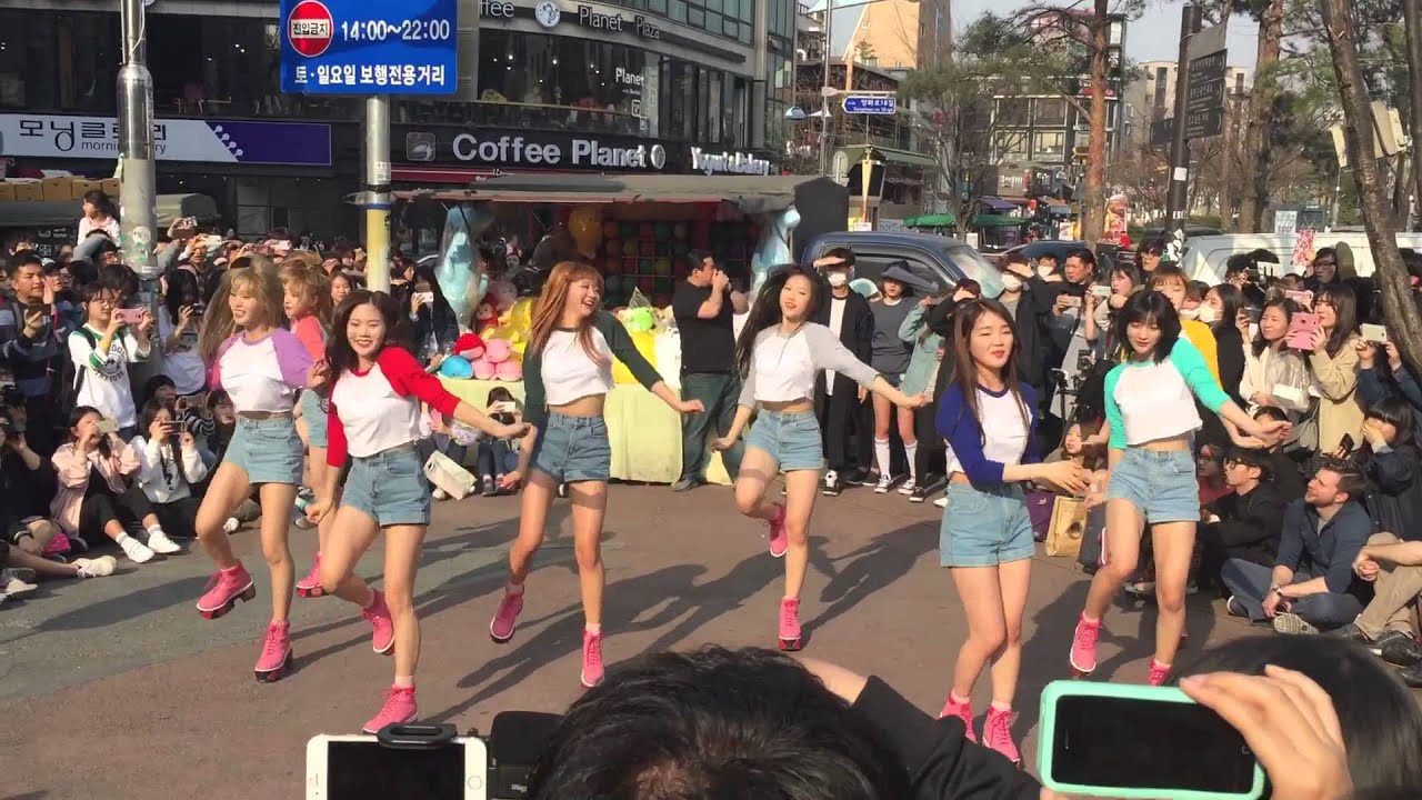 160402 Oh My Girl Hongdae Guerrilla Concert (full) (ENG SUB)
