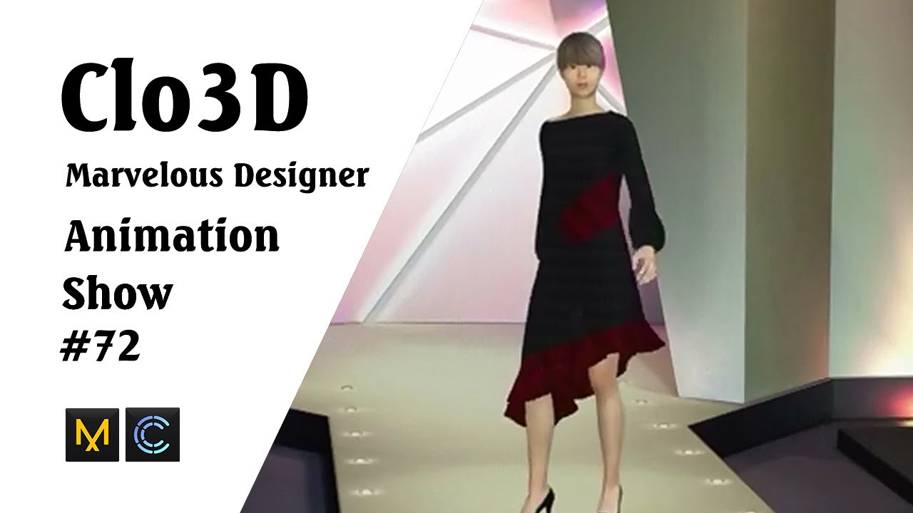 CLO 3D Runway- Virtual Fashion Show- Clo3D- Marvelous Designer | Clo3D animation (P72) | Fashion 3D