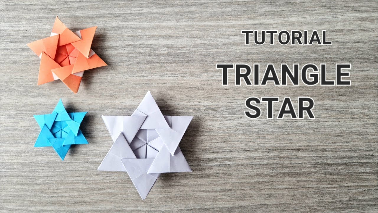How To Fold The TRIANGLE STAR | Origami Tutorial | Paperstar | DIY | Easy craft | Tessellation