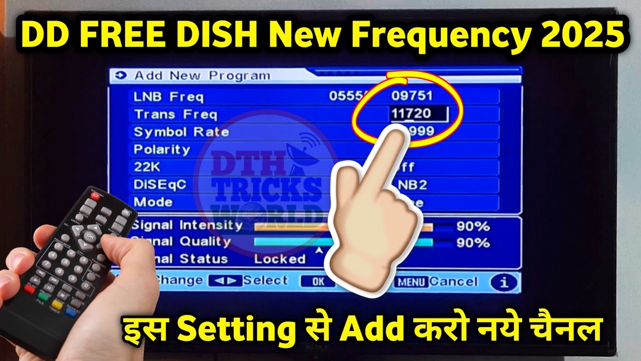 DD Free Dish Frequency Setting 2025 | free dish me new channel kaise laye | dd free dish new update