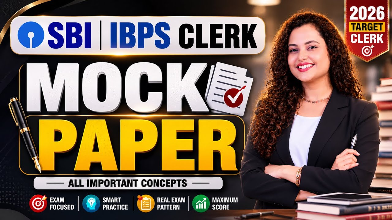 IBPS Clerk & SBI Clerk English Classes 2026 | All Important Concepts | Mock Paper