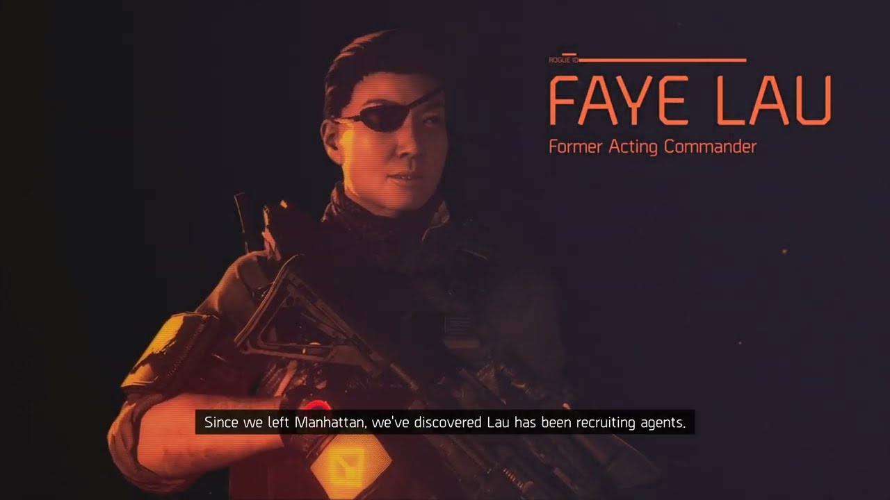 Tom Clancy's The division 2 Manhunt Faye Lau