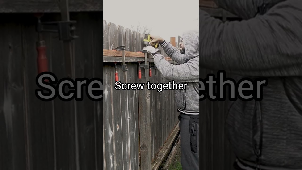 Quickly fix a leaning fence with a 2x4. #diy #fence #fencerepair #fencepost #householdjourneys