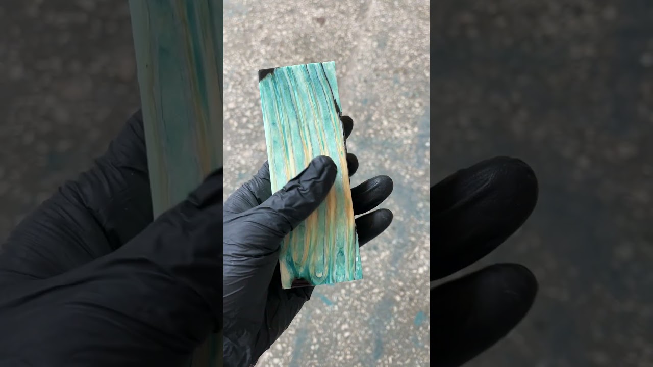 Mammoth tooth pair scales stabilized for knifehandl gungrip and handmade