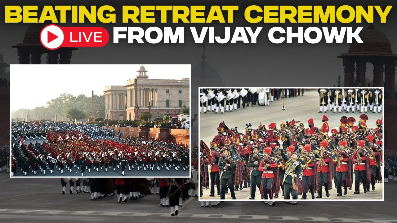 Beating Retreat Ceremony LIVE | Beating Retreat Ceremony 2026 at Vijay Chowk | Republic Day