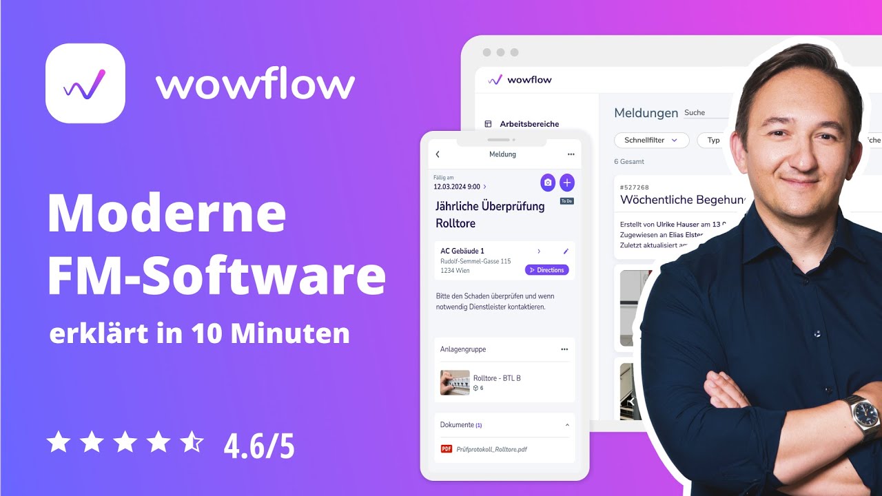 Moderne Facility Management Software erkl&auml;rt: Wowflow in nur 10 Minuten!
