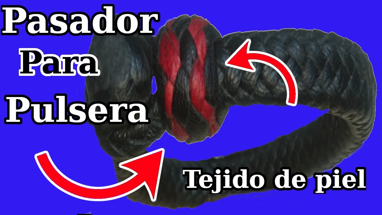 Como hacer PASADOR O AHORCADOR PARA PULSERA TEJIDO  de piel. (TUTORIAL)
