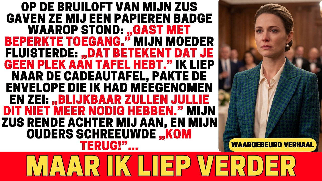 MIJN FAMILIE BEHANDELDE MIJ ALS TWEEDE KEUS OP DE BRUILOFT VAN MIJN ZUS — MAAR BIJ DE CADEAUTAFEL...
