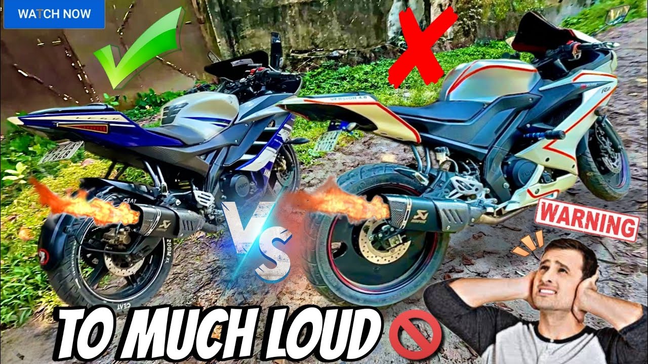 Akrapovic Exhaust Sound Battle || R15 V3 vs R15 V2 || too much loud💥||