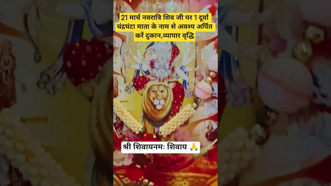 21 मार्च नवरात्रि शिव जी पर 1 दूर्वा चंद्रघंटा माता के नाम से अवश्य अर्पित करें दुकान व्यापार वृद्धि