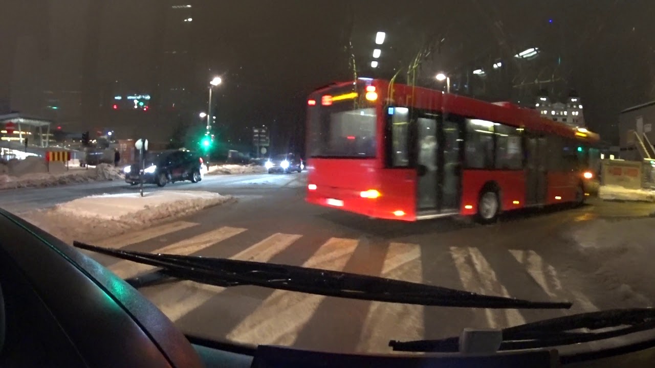 Kierownik autobusu w Norwegii.31 linia i jej objazdy.