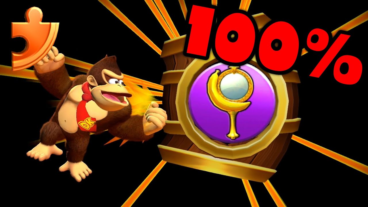 9-9 Golden Temple 🐵 Donkey Kong Country Returns HD 100% Walkthrough (All Puzzle Pieces + Letters)