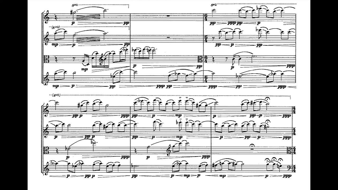 Isang Yun: Streichquartett VI in vier Sätzen (1992):  II. Giocoso