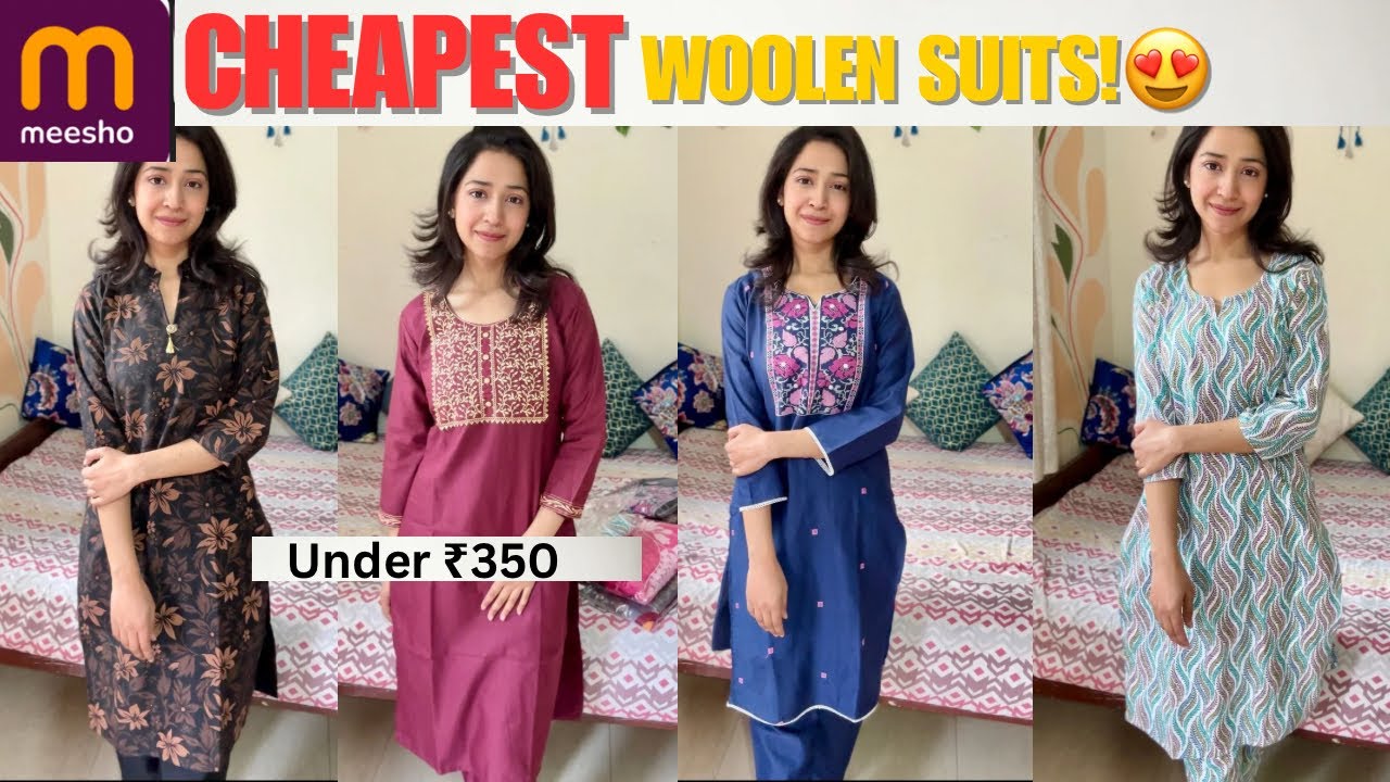 *CHEAPEST SUITS* on meesho!🥰  || starting at ₹280 🤌🏻.            #meesho #winterhaul #trending 