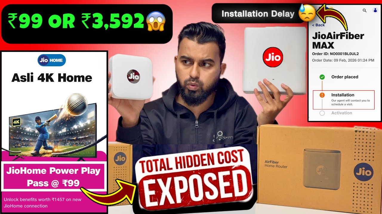 ₹99 Mein Jio Air Fiber MAX FREE ? | Hidden Truth Exposed!😱 | Setup Installation & Speed test review