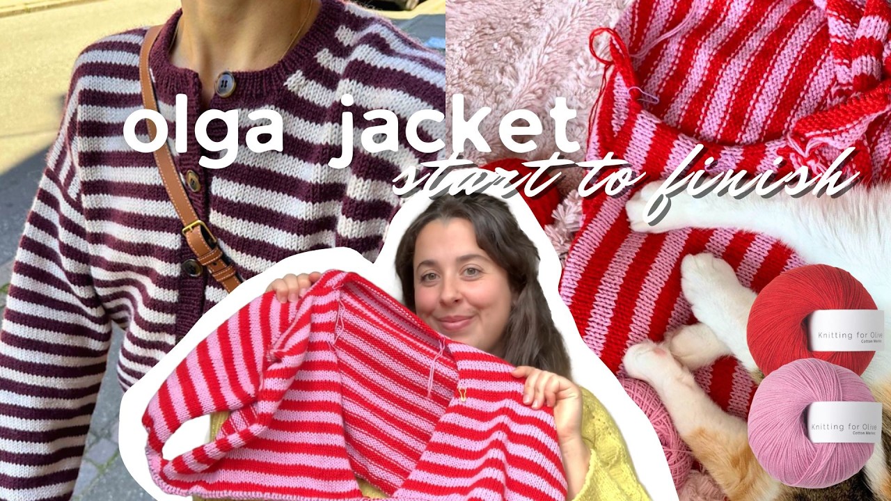i knit the olga jacket in pink and red for obvious reasons