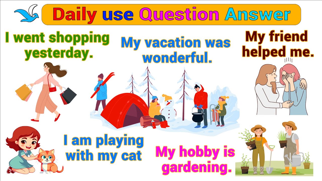 Common Daily Use English Question Answers | Learning Question Answers | Easy English Sentences