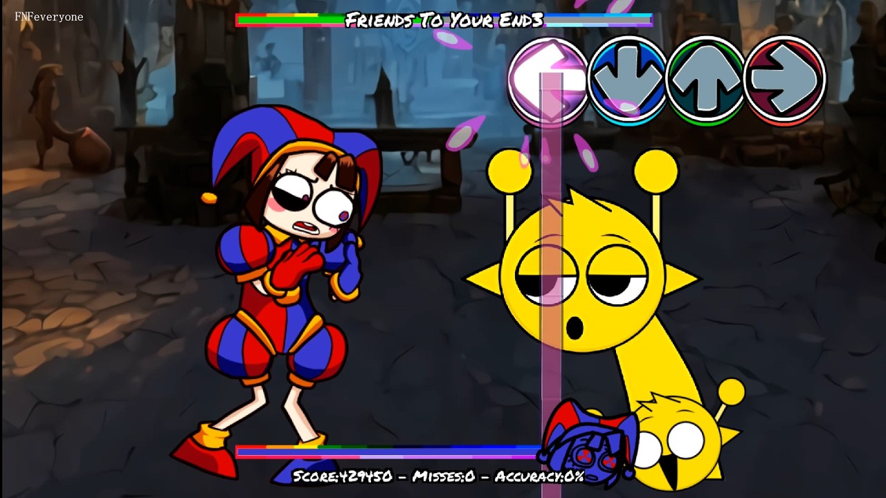 FNF Sprunki All Phases Normal VS Amazing Digital Circus Sings Friends To Your End Incredibox Sprunki
