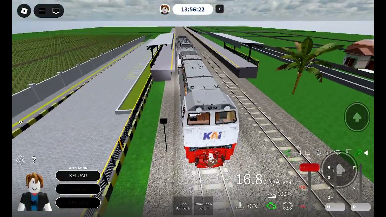 main kereta api tapi pakai kereta CC206 70 9 