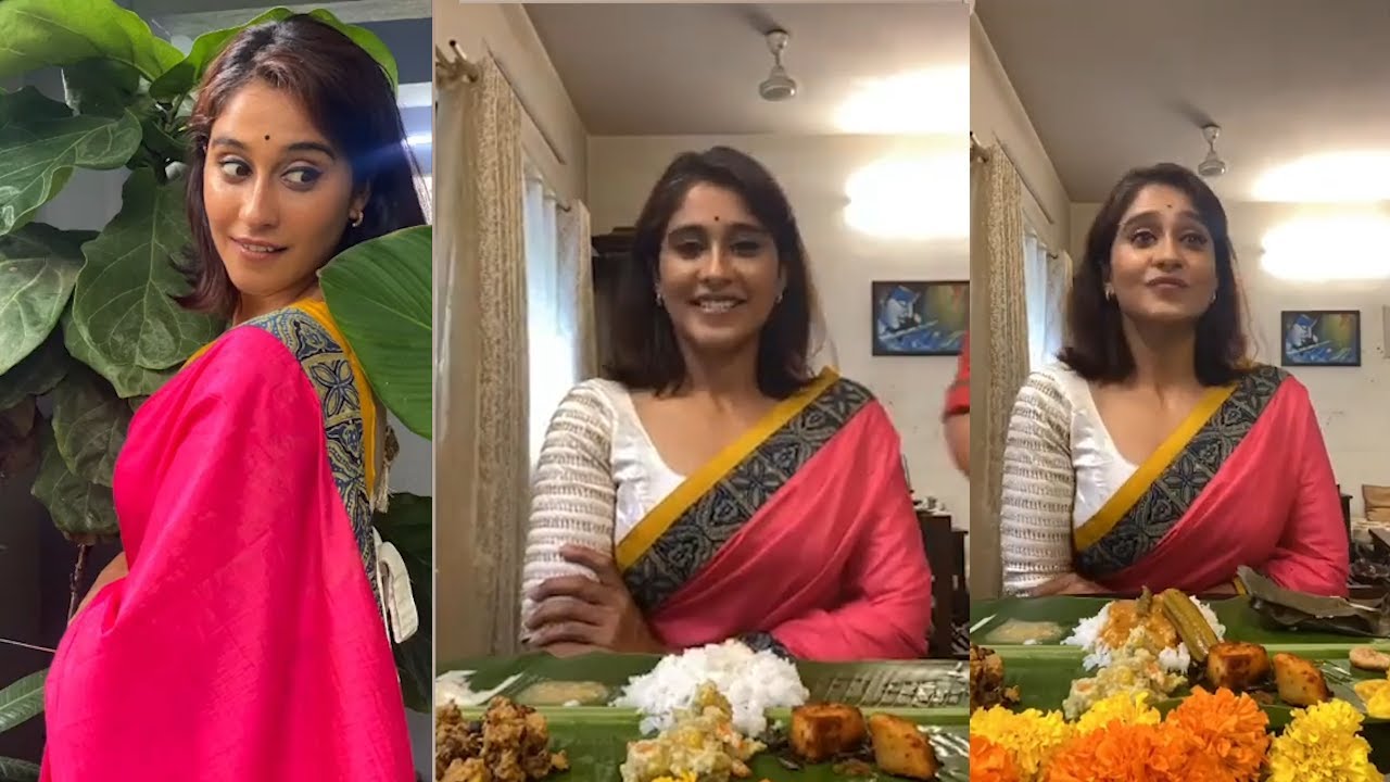 Actress #Regina Cassandra Onam festival Celebration With Her Family| FIlmyfocus.com