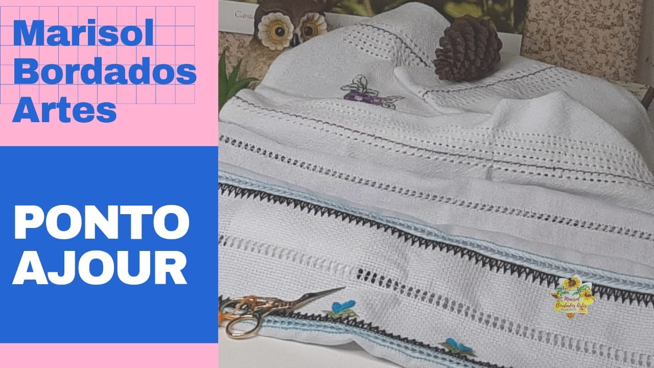 Ponto Ajour simples e duplo bem explicadinho (dicas para desfiar o tecido)