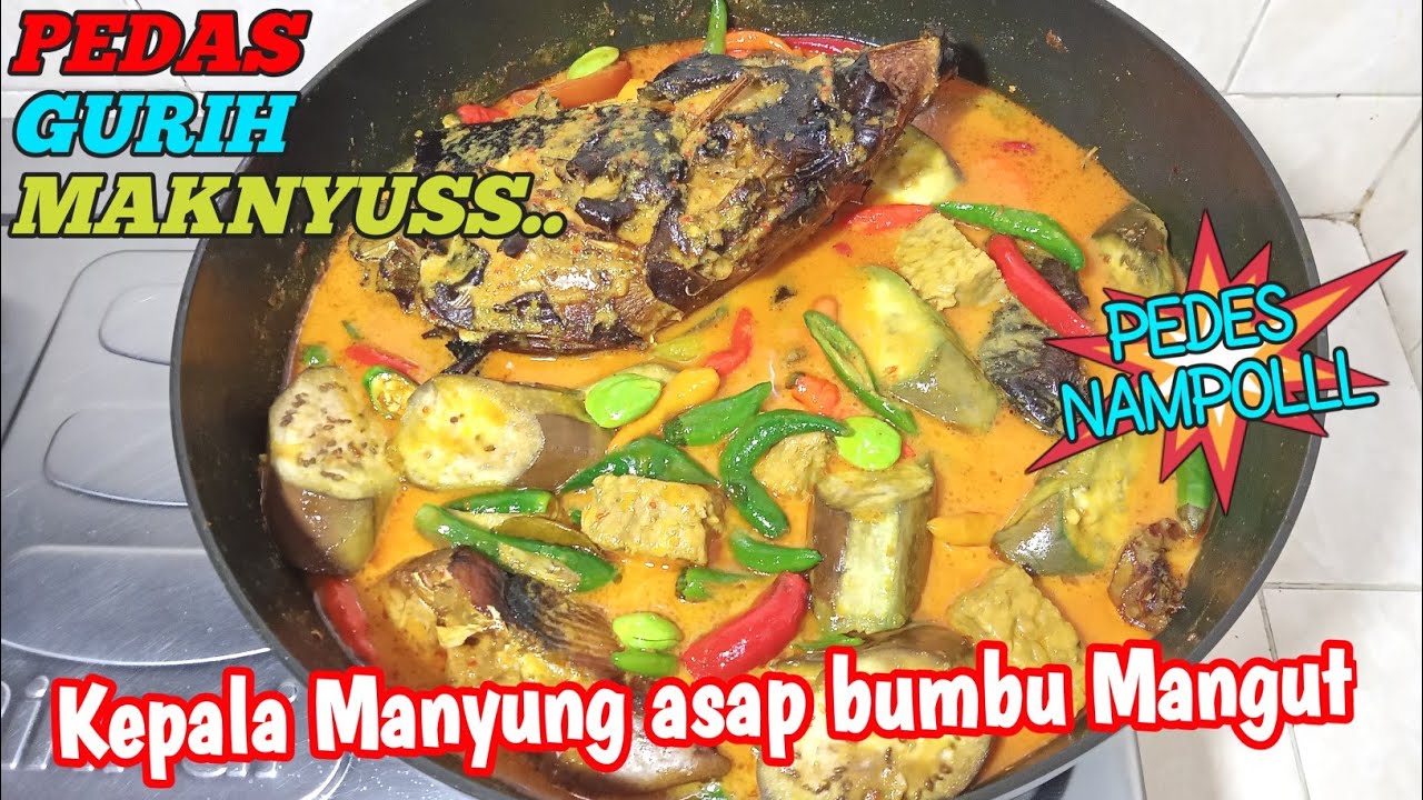 Resep Kepala ikan Manyung asap bumbu Mangut || Masakan ini bikin pingin Makan Nambah Terus