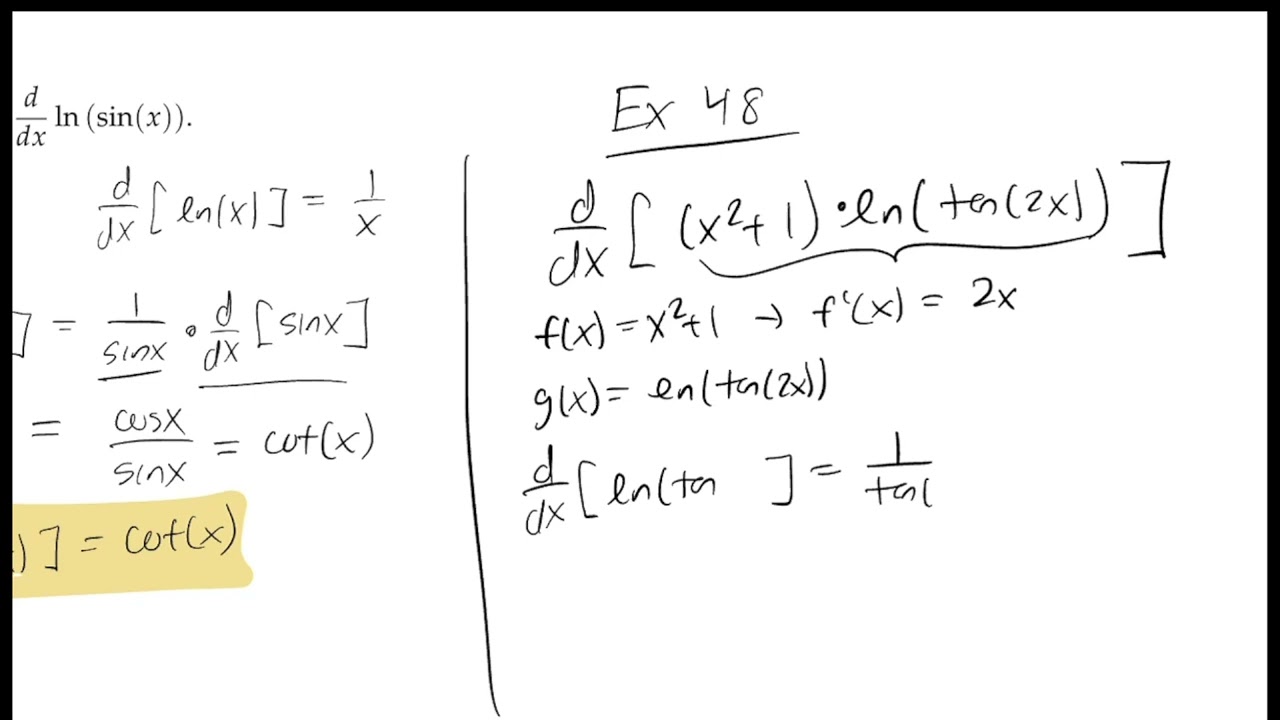 Calculus 1 : 3.7 Intro to Logarithmic Derivatives