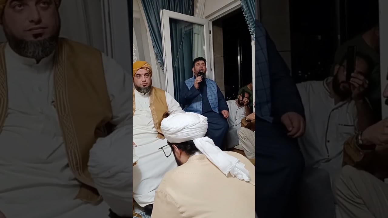 القارئ المنشد المعتصم بالله العسلي بحضور ثلّة من العلماء نفعنا الله بهم