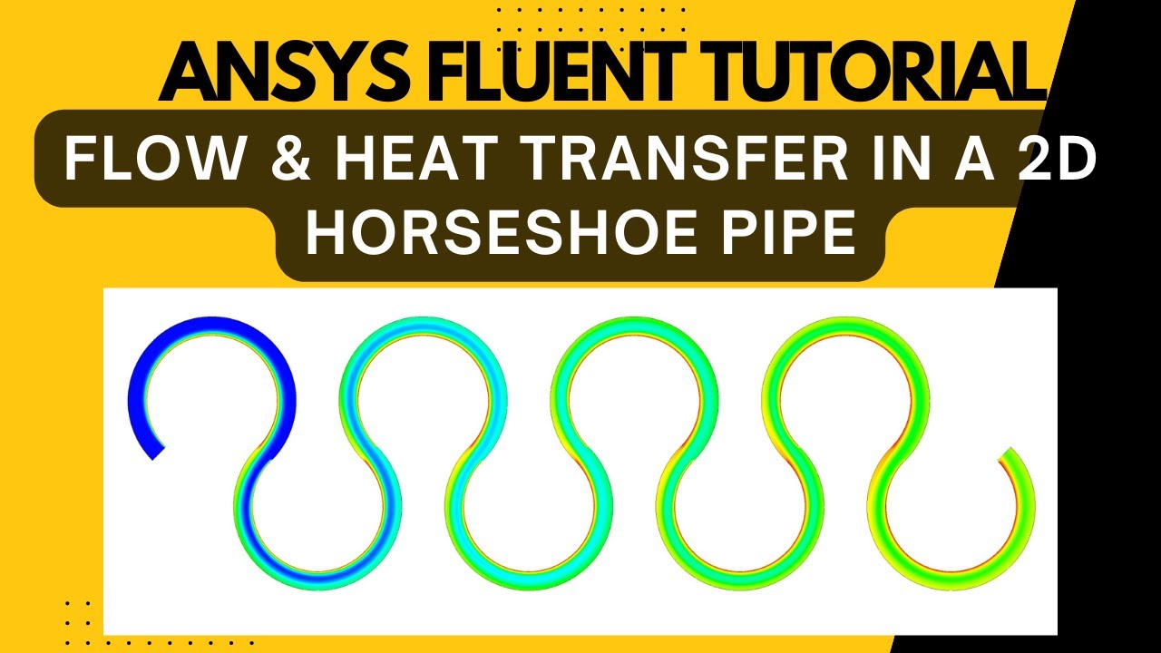 Flow & Heat Transfer From 2D Horseshoe Pipe | ANSYS Fluent Tutorial | Heat From Li-Battery Pack CFD