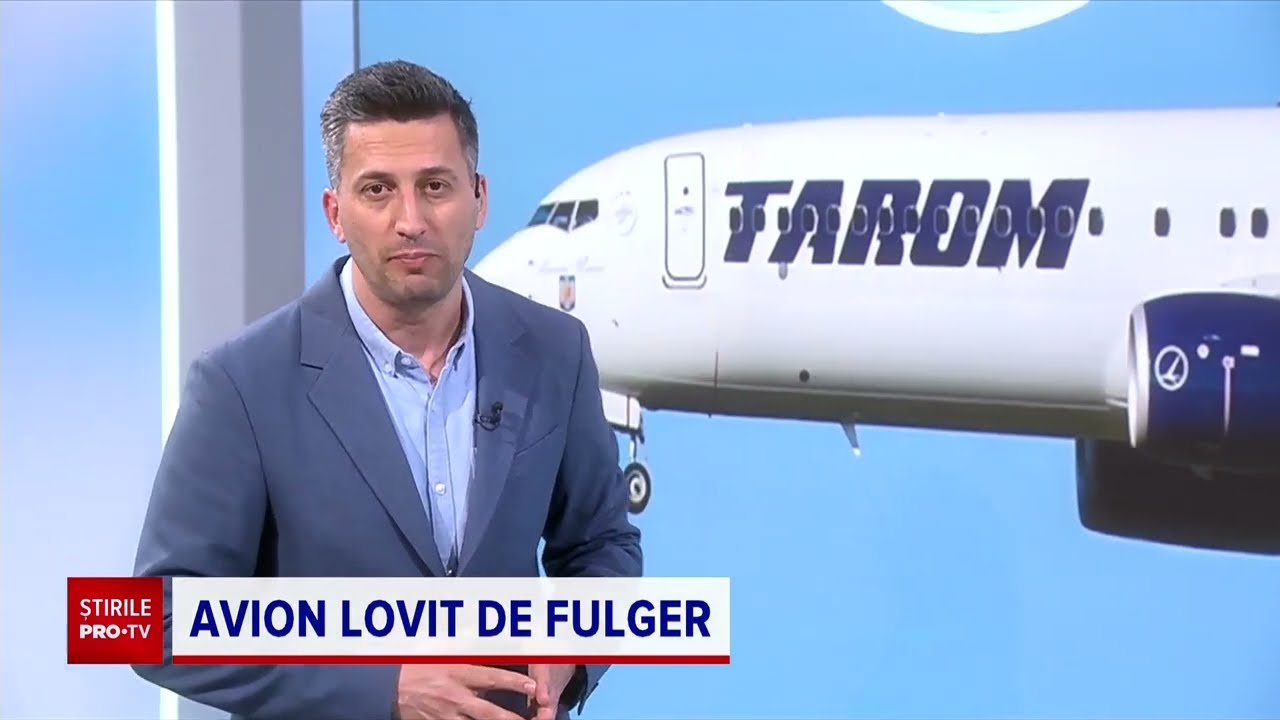 Ce au simțit pasagerii din avionul TAROM când a fost lovit de fulger, după decolarea de la Otopeni