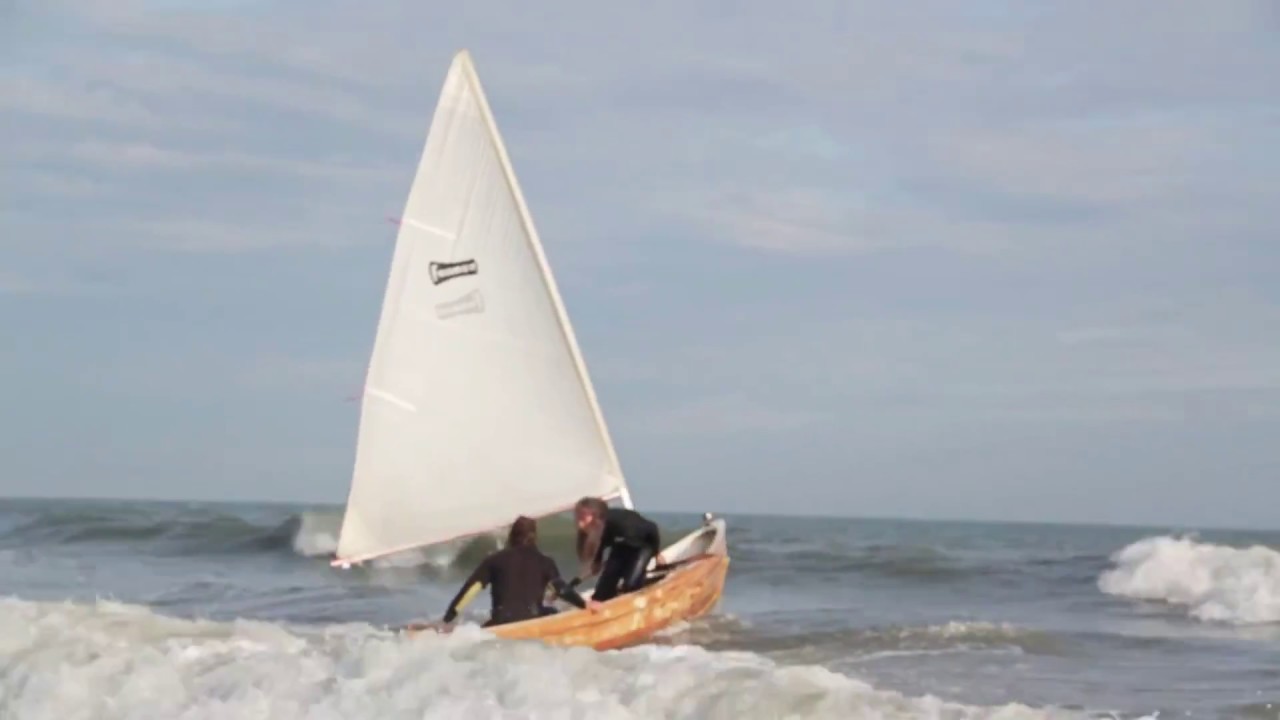 First successful launch from Folly Beach with the peapod dory