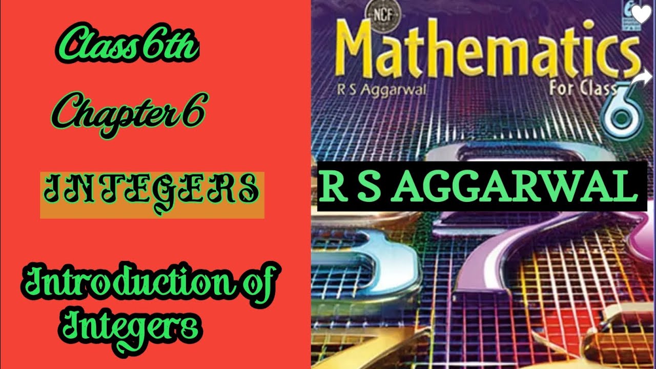 Class 6th|mathematics|R S Aggarwal|ch-6|Integers| Introduction of integers| operations  on integers|
