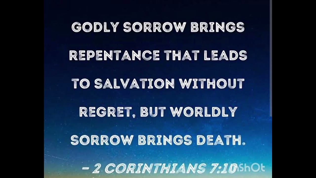 A sorrow that saves 