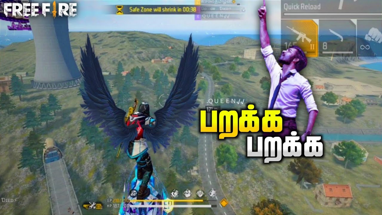 🧚‍♂️பறக்க பறக்க ||💥Free Fire BR Rank Match Gameplay Tamil || WipingTamizhan || FunnyCommentry